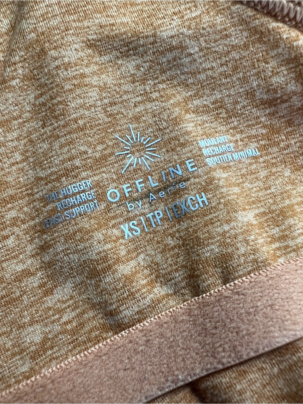 offline by aerie Mustard Orange The Hugger Moulant Bralette Recharge XS - Picture 5 of 7